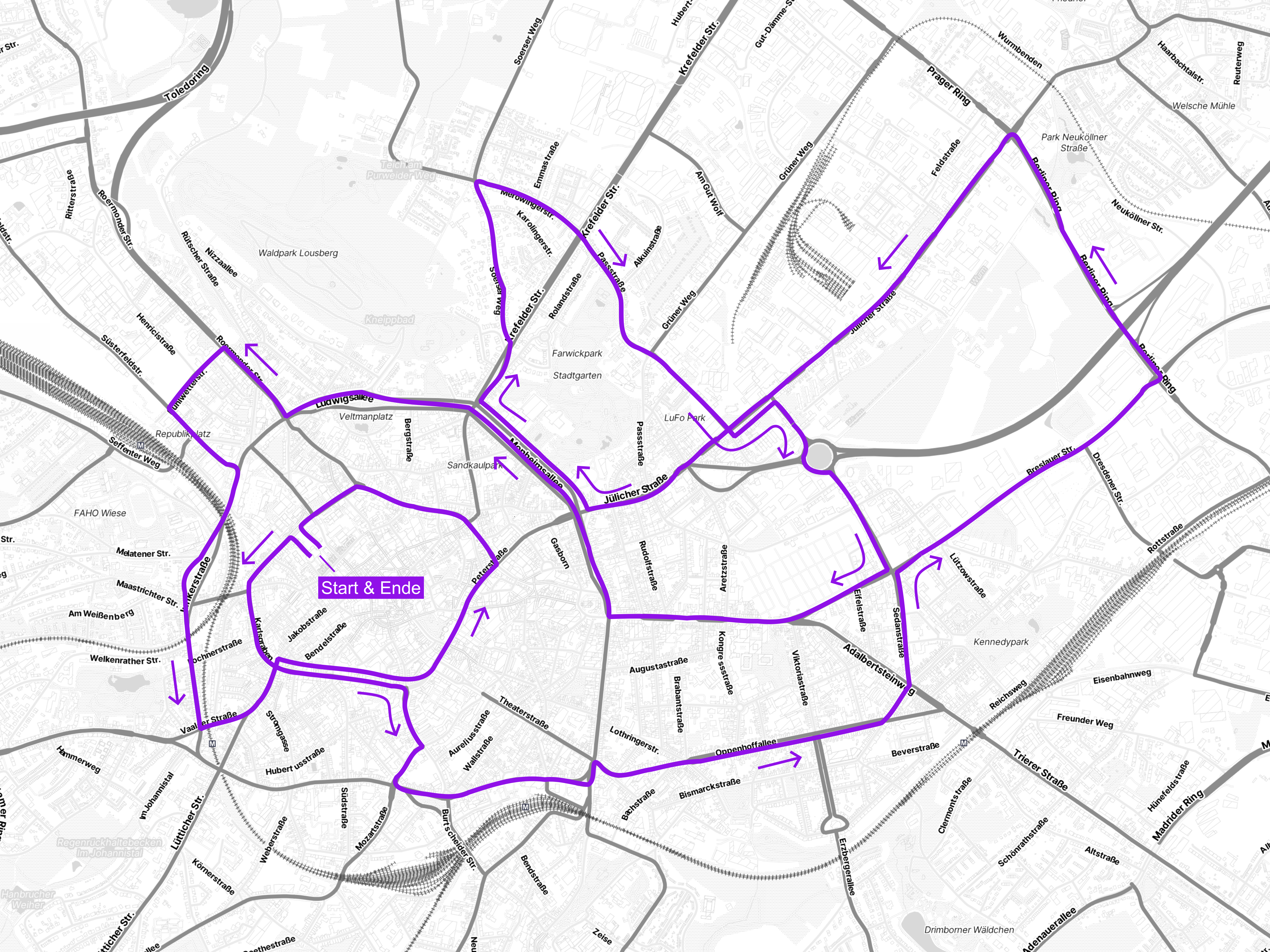 Route Radnacht Aachen